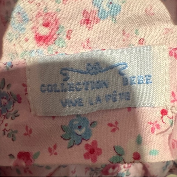 Vive La Fete Baby Girl Floral Pink Bubble Romper Smocked Easter Spring 12 Months - Picture 8 of 8